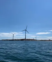 Vindkraftverk vid Båtskären på Åland