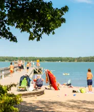 Badstranden Lilla holmen i Mariehamn.