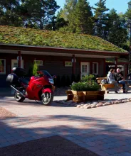 Trivsamt boende vid Sandösunds camping.
