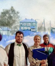 Man får väl ställa upp, fars med Teaterföreningen i Mariehamn.