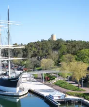 Pommern vid kajen i Mariehamns västra hamn.