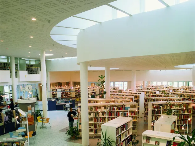 Mariehamns stadsbibliotek, interiör.