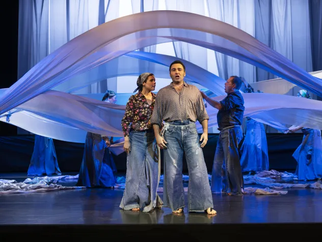 I huvudrollen för Katrina - en musikteater ser vi prisbelönta mezzosopranen Erica Back. 