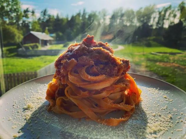 Italiensk mat hos Villa Valentina på Åland.