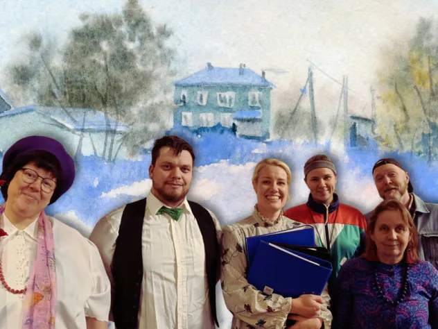 Man får väl ställa upp, fars med Teaterföreningen i Mariehamn.