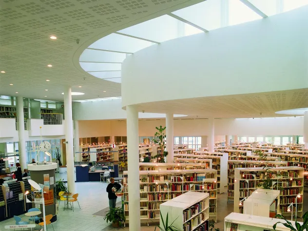 Mariehamns stadsbibliotek, interiör.