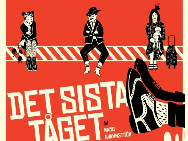 Teater Gården reklamaffisch för föreställningen Det sista tåget.