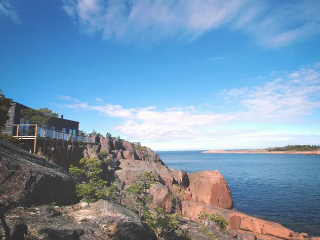 Klippor vid Havsvidden resort.