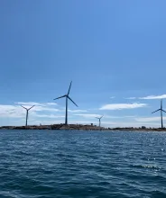Vindkraftverk vid Båtskären på Åland