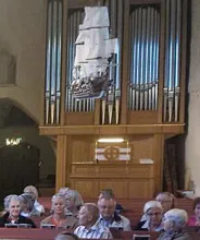 Orgelkonsert i Lemlands kyrka under Ålands orgelfestival.