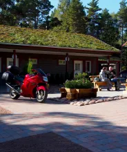 Trivsamt boende vid Sandösunds camping.
