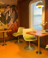 Vy från utställningen Kryssa loss! vid Ålands sjöfartsmuseum.