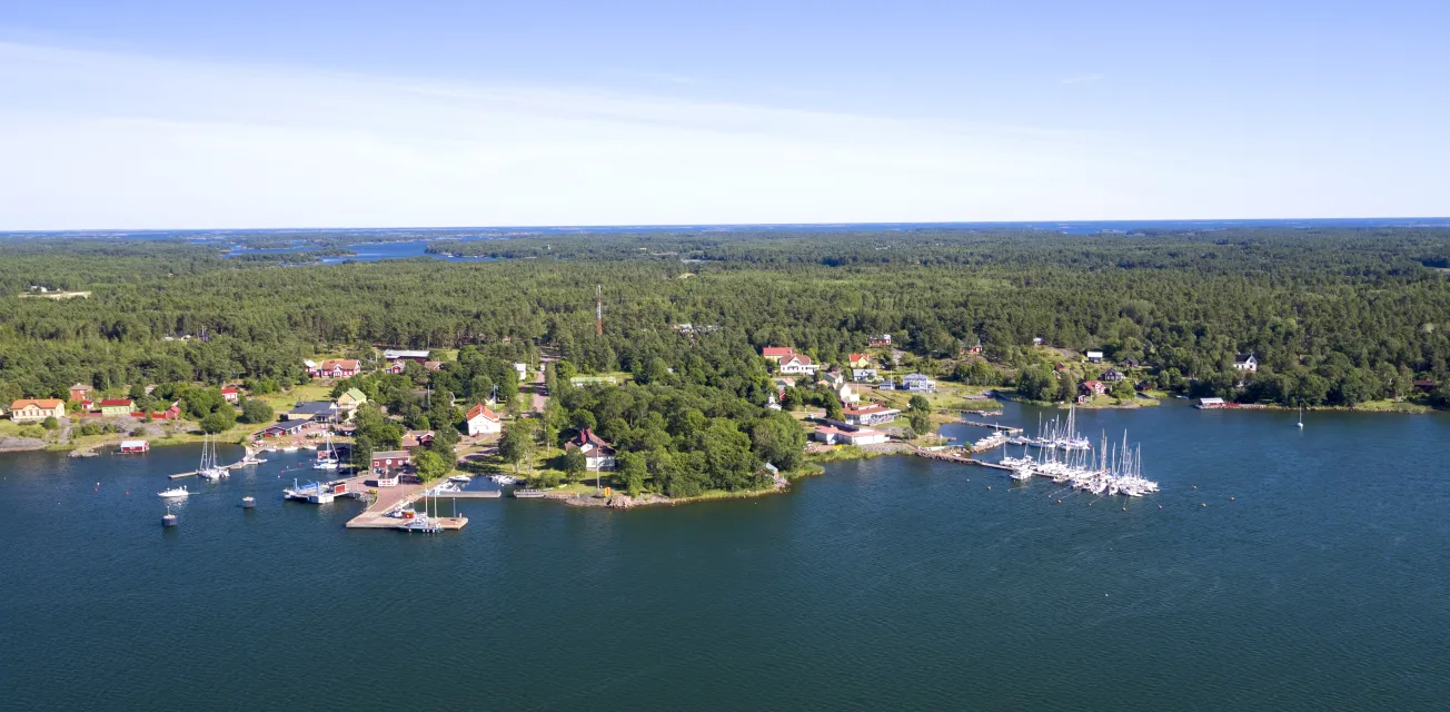 Flygfoto över Degerby Föglö