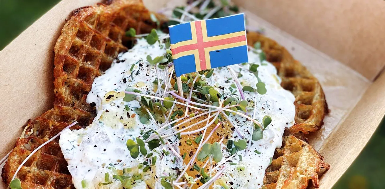 Våffelraka med röra från Food Trucken Våffelrakan.