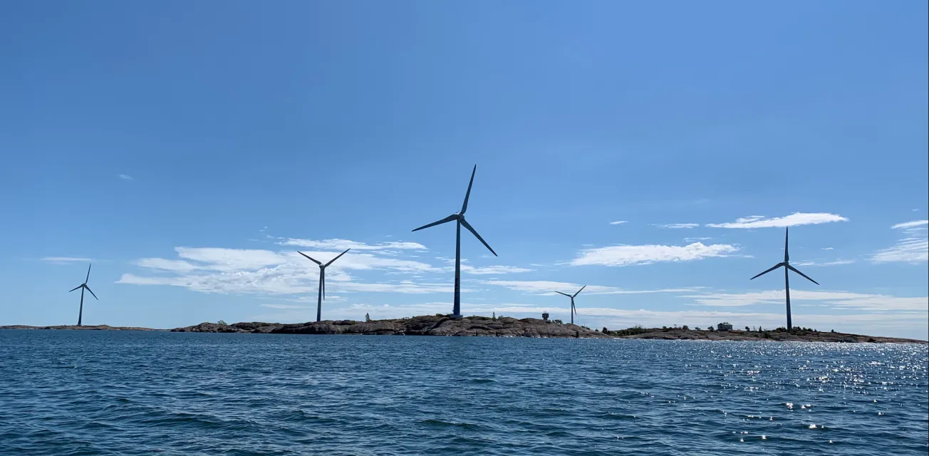 Vindkraftverk vid Båtskären på Åland