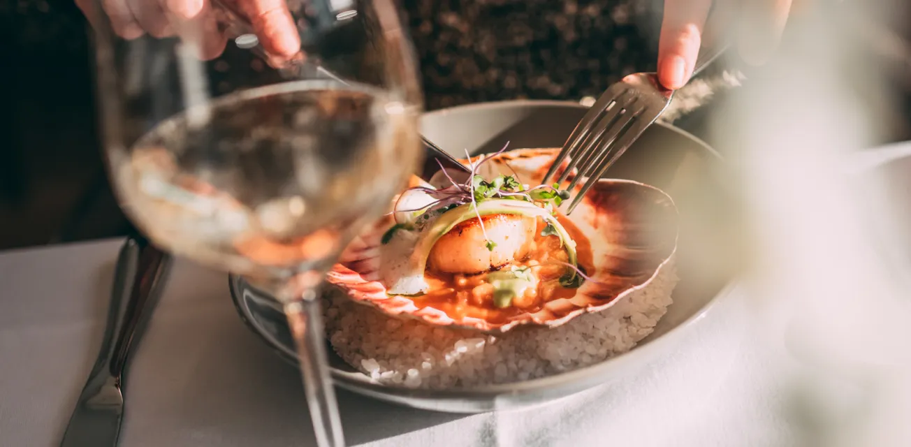 Gott att äta och dricka från restaurang Nautical i Mariehamn.
