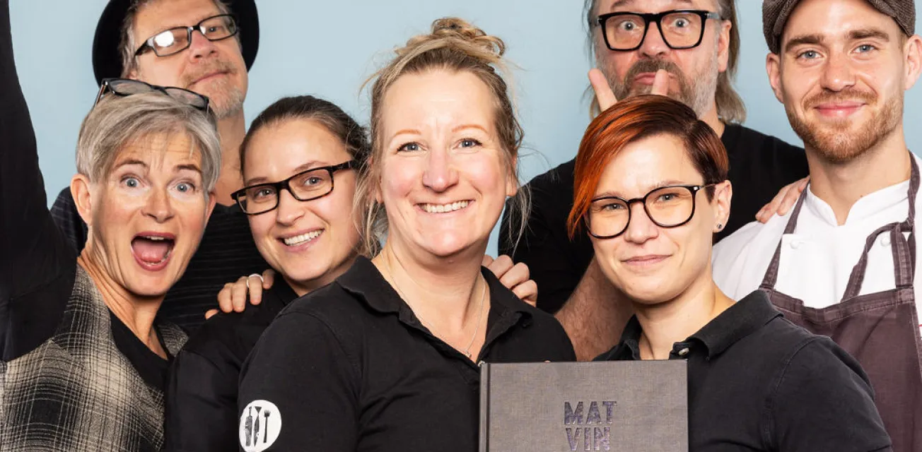 Hela gänget bakom Indigos bok "Mat Vin Sprit Kärlek".
