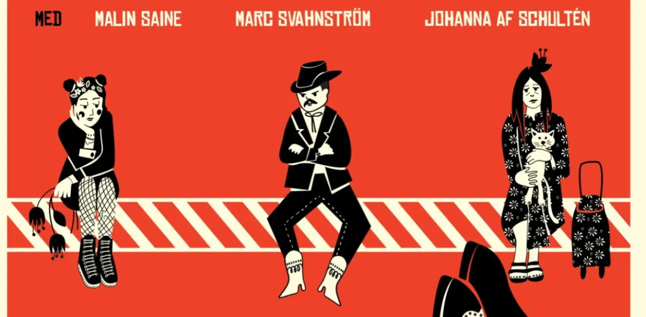 Teater Gården reklamaffisch för föreställningen Det sista tåget.