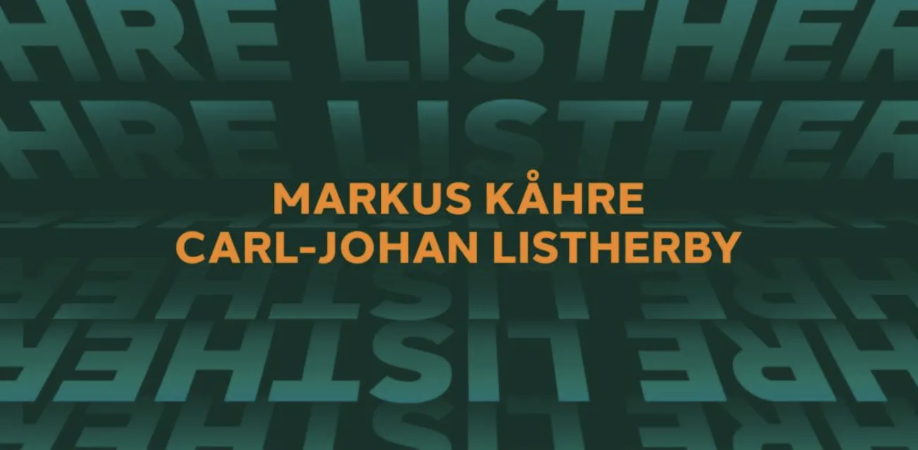 Illustration för utställningen med Markus Kåhre och Carl-Johan Listherby.