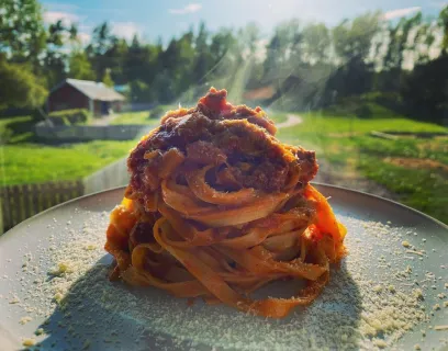 Italiensk mat hos Villa Valentina på Åland.