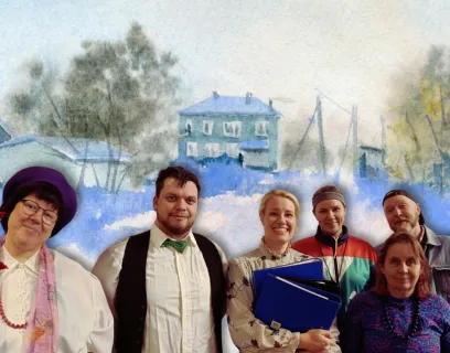 Man får väl ställa upp, fars med Teaterföreningen i Mariehamn.