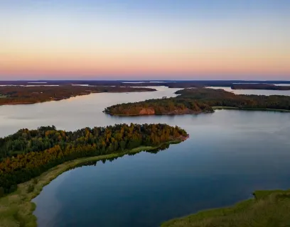 Flygfoto över öar i Geta, Åland.