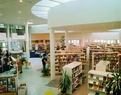 Mariehamns stadsbibliotek, interiör.