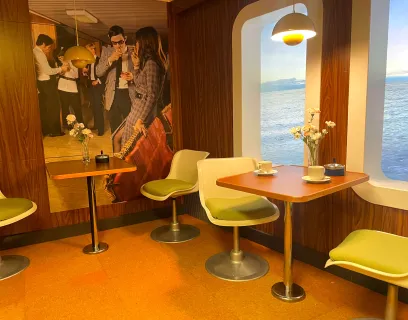 Vy från utställningen Kryssa loss! vid Ålands sjöfartsmuseum.