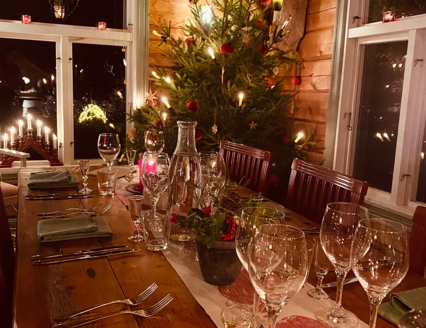 Julbordet står dukat på Silverskär.